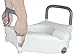 Vaunn Medical Elevated Raised Toilet Seat & Commode Riser with Removable Handles and Locking Mechanism, White
