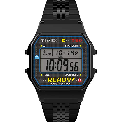 Timex T80 X PAC-MAN Amazon Exclusive 34mm Watch – Black With Stainless Steel Bracelet on Galleon Philippines