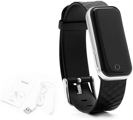 Wrisky Bluetooth 4.0 Waterproof Heart Rate Smart Bracelet Wristband Pedometer Tracker (Black)