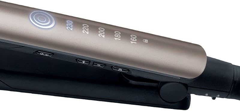Glätteisen Profi [Hitzeschutzsensor um Haarschäden zu verringern] Keratin Protect (hochwertige Keratin-Keramikbeschichtung mit Mandelöl) Digitales Display, 160-230°C, Haarglätter S8593