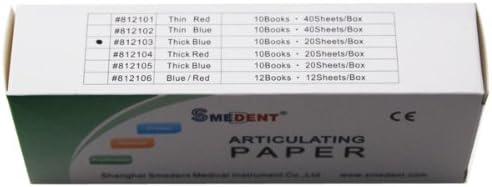 Smedent 200Pcs Strip Type Thick Blue Articulating Paper
