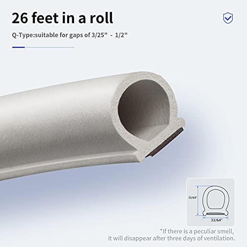 Weather Stripping Seal Strip for Doors/Windows, SelfAdhesive Backing