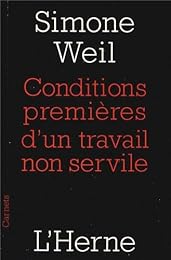 Conditions premières d'un travail non servile
