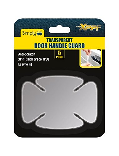 Simply DHG01 Transparent Car Door Handle Guard, Pack of 4, Extra Layer of Protection, Anti-scratch for Vehicle; Easy to Clean and Remove; Star Shaped, Universal Fit