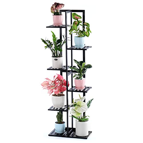 Gar-Life Bamboo Plant Stand Rack 6 Tier 7 Potted