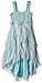 Tween Diva Big Girls' Glitter Mesh High Low Cascade Dress