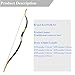KAINOKAI Traditional Handmade Longbow Horsebow Hunting Recurve Archery Bow Recurve Bow Set (Black Warrior, 55.0 Pounds)