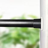 GoodtoU Tension Curtain Rod Tension Rods Black 42-83 inch