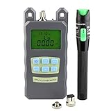 Goeco -70 to +10dbm Fiber Optic Cable Tester FC SC & 2.5mm 20mw Red Light Visual Fault Locator with Sc and Fc Connector
