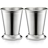 ZEAYEA Set of 2 Mint Julep Cups, Classic Stainless