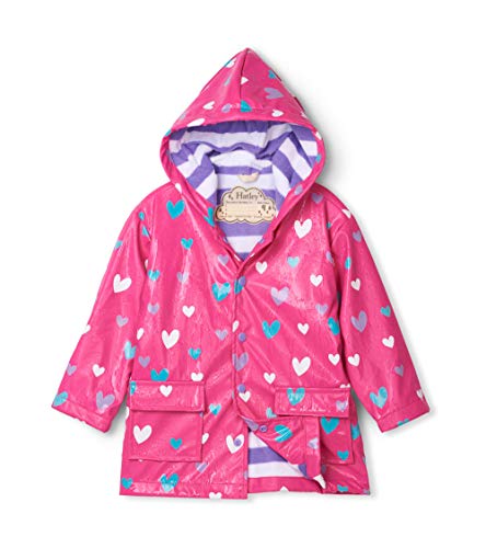 Hatley Girls' Little Printed Raincoats, Color Changing Sweethearts, 3 Years - Thumbnail 7