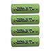4pcs 2/3AAA Size 1.2v NiMH Rechargeable Battery 400mah With Flat Top