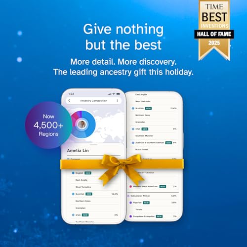 23andMe Health + Ancestry Service: Personal Genetic Test, Health Predispositions, Carrier Status, Wellness, Traits, Ancestry Reports, Lineage, DNA Test (Before You Buy See Important Test Info Below)