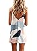 Hount Women's Casual V Neck Short Sleeveless Floral Mini Dress Swing Dress Chiffon (Small, Multicolor)