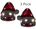 Funny Santa Hat [2 Pack] with 20 Blinking Color-Changing Light up LED Lights - Soft Plush Faux Fur for Adults and Children…
