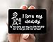Engraved Aluminum Wallet Insert for Dads, Metal Wallet Card Insert for Father's Day, I Love Daddy, New Dad Gift from Kids, Christmas Gift to Father from Children WC05