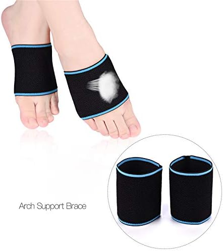 KTM HealthcarePack of 2 Arch Support Soft Sleeves Cushion Nylon Elastic Band Massage Belt Fast Pain Relief for Flat Foot Insoles Blood Circulation - (Size: L)