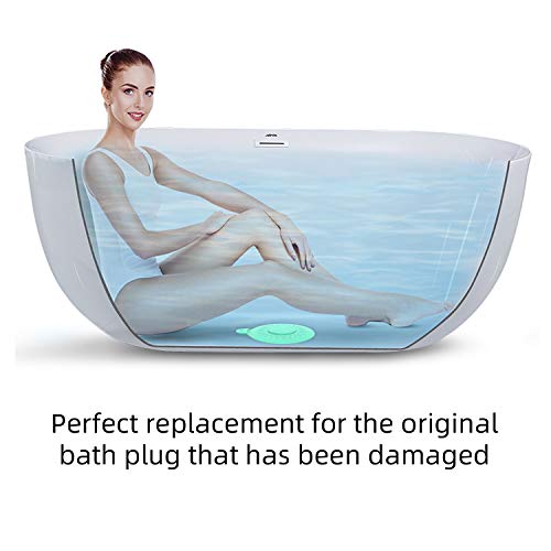 SUDISER Bathtub Drain Stopper 2 Pack, Silicone Tub Stopper Flat Suction Cover Tub Stopper Drain Stopper Plug Sinks Hair Stopper for 1-1/2-4in Bathroom, Laundry, Kitchen Universal Use