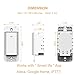 Smart Switch WiFi Light Switch No Hub Required, Light Switch Alexa Compatible with Google Assistant Requires Neutral Wire,Timer Schedule, KULED K36 2Pack