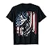 Patriotic German Shepherd American Flag Dog Gift Men Women T-Shirt