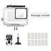 FINEST+ Waterproof Housing Shell for GoPro HERO7 White/Silver Diving Protective Housing Case 45m with Anti Fog and Bracket Accessories for Go Pro Hero 7 White/Silver Action Camera