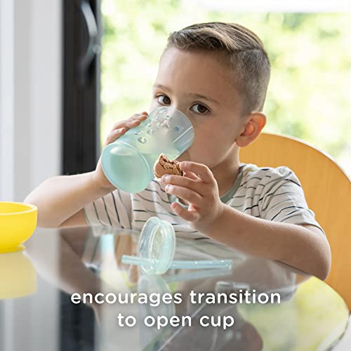 Olababy Clear View Silicone Training Cup with Straw Lid Toddler Sippy