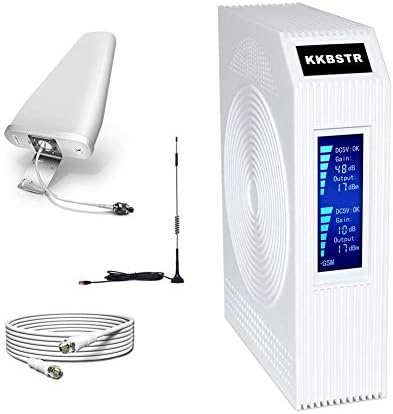 KKBSTR Cell Phone Signal Booster, ATT T-Mobile 2G 3G 4G LTE, Verizon 2G 3G, Home Dual Band Cellular Signal Amplifier Kit