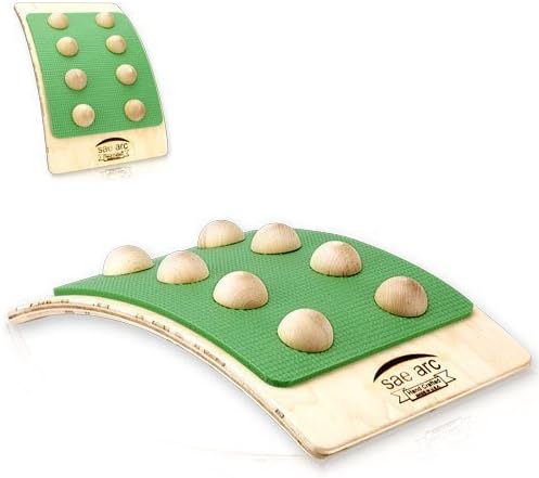 Spine Stretching Lumbar Support - Wooden Acu-Back (Green)