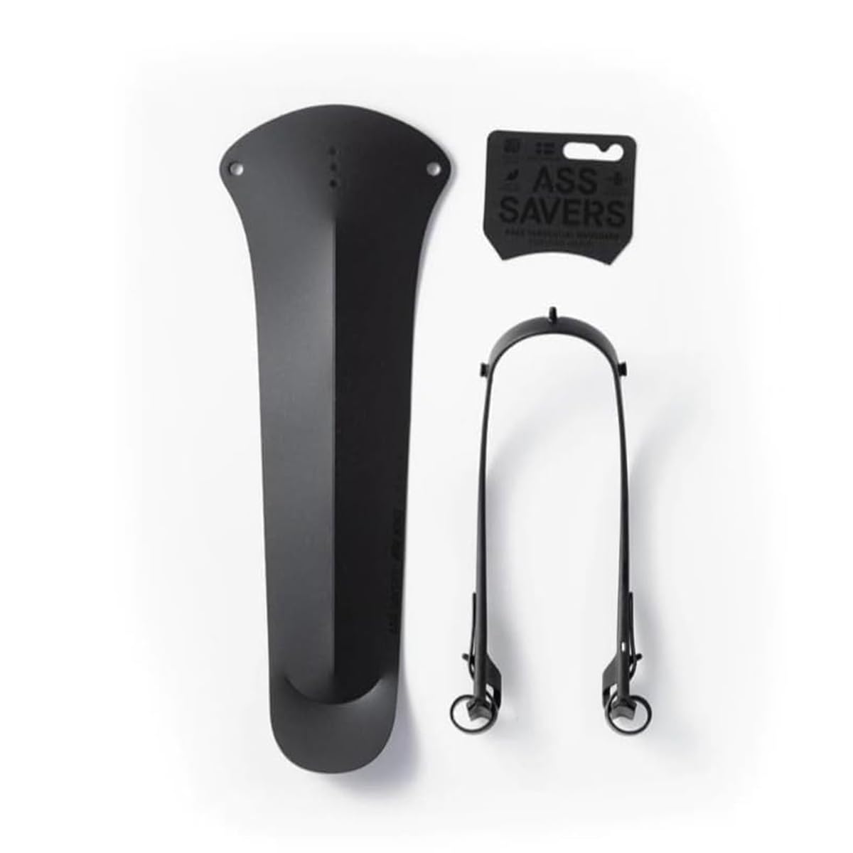 Ass Savers – Win Wing 2 Gravel - Stealth, Rear Mudguard For Gravel Bikes With Black Wishbone, Tire Widths Up To 60Mm, Ultralight, Clip On, Easy Installation & Removal, Secure Mount, Swedish Design