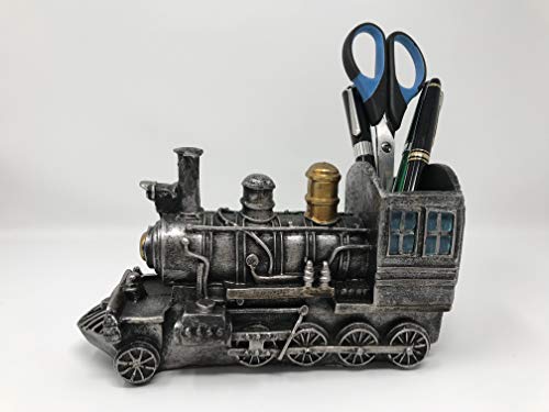 Retro/Shabby Chic/Vintage Steam Engine Pen Holder for Desk/Coin Storage Bin