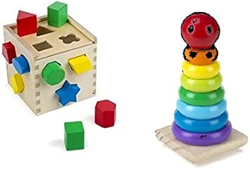 melissa & doug shape sorting cube classic wooden toy