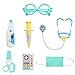 fedio 9Pcs Kids Doctor Costume Dress up Role Play Set with Doctor Lab Coat,Mask and Accessories for Toddlers Ages 3-6