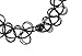 Hip Mall Stretch Tattoo Choker Magic Necklace Elastic Hippy Popular for 80s 90s Black, Resize Necklace
