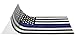 Thin Blue Line Flag Decals - 3x5 in. Black White and Blue American Flag Stickers for Cars and Trucks - in Support of Police and Law Enforcement Officers (5-Pack)