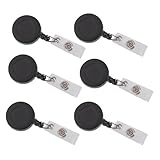 Bokit 100Pcs NEW Retractable Reel ID Badge Key Card Name Tag Holders with Belt Clip for Keys-ids-badges Black