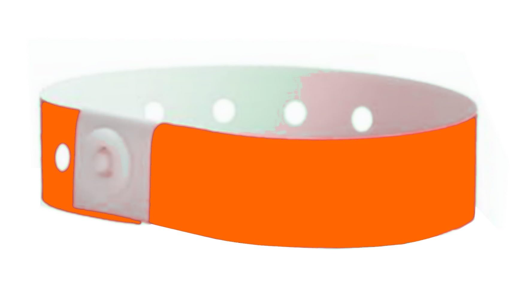 J&R Wristbands Vinyl Wristband 100-Piece Set (Neon Orange)