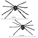 Figoal 2 Pack Giant Halloween Spider Halloween Decorations Virtual Realistic Hairy Spider Halloween Outdoor Decoration （4FT + 5FT）