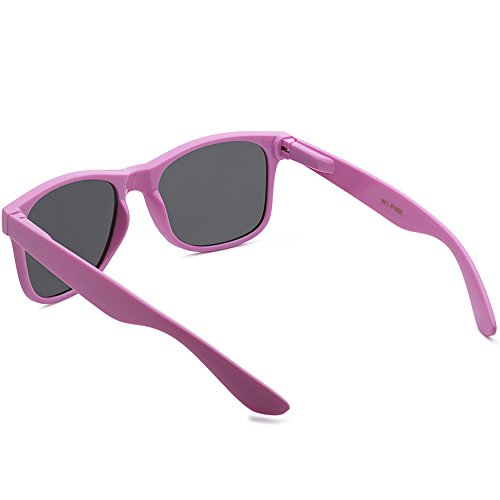 WHOLESALE UNISEX 80'S STYLE RETRO BULK LOT SUNGLASSES (Princess Pink, Smoke)