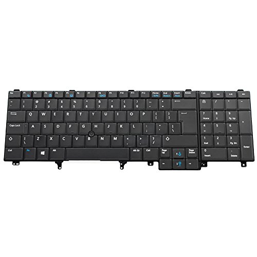 MACHENIKE Replacement Keyboard for Dell Latitude E5520 E5520m E5530 E6520 E6530 E6540 Precision M4600 M4700 M4800 M6600 M6700 M6800 Laptop Series Black EU Layout