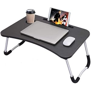 BAYBEE Home Multifunctional Kid’s Study Laptop Table with Dock Stand with Cup Holder (Black)
