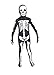 Glow Skeleton Morphsuit Kids Costume Small
