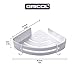 Gricol Bathroom Shower Shelf Wall Shower Caddy Space Aluminum Self Adhesive No Damage Wall Mount, 2 Pack