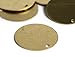 RMP Stamping Blanks, 1-1/2 Inch Round with One Hole, Brass 0.032 Inch (20 Ga.) - 20 Pack