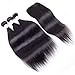 10A Peruvian Virgin Straight Hair 3 Bundles with Free Part Closure 26 28 30 with 20) 100% Unprocessed Peruvian Straight Human Hair Weft with Lace Closure Natural Hair Extensions Peruvian Straight Hair