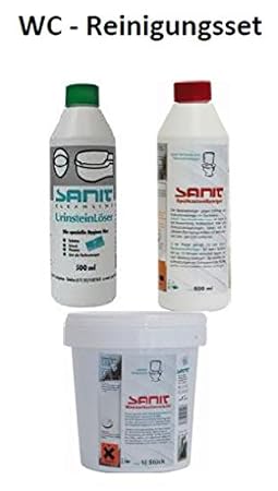 Sanit - WC-Reinigungsset / Urinsteinlöser, Wasserkastenwürfel, Spülkastenreiniger
