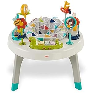 Fisher-Price Baby To Toddler Toy 2-In-1 Sit-To-Stand Activity Center with Music Lights and Spiral Ramp, Spin ‘N Play…