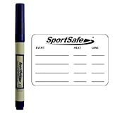 MeetMinder Youth Swimmer Event Tracking System - One SportSafe Ink Skin Marker Plus 12 Temporary Tattoo Event Templates