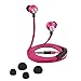 iKross In Ear 3.5mm Noise Isolation Stereo Earbuds with Microphone Hot Pink for Samsung Galaxy S4, Note 2 N7100, Galaxy Tab 3, Tab 2, Blackberry, iPhone, Smartphone, Cell Phone, MP3 Player and Tablet