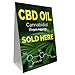 CBD Oil Sold Here Economy A-Frame Sign 2 Feet Wide by 3 Feet Tall