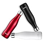 Onebttl Aqua Stainless Steel Double-walled Insulated Bottle Ideal for outdoor, school, travel, hiking & Pefect for keeping coffee, tea, ice cubes, beverage Hot & Cold